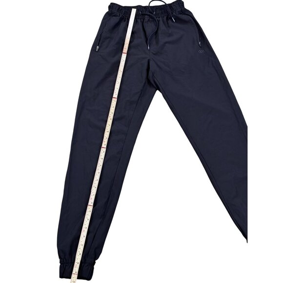 Leg3nd Mens Black Jogger Pants S 92% Polyester & 8% Spandex Elastic Waist Made I - Picture 3 of 11